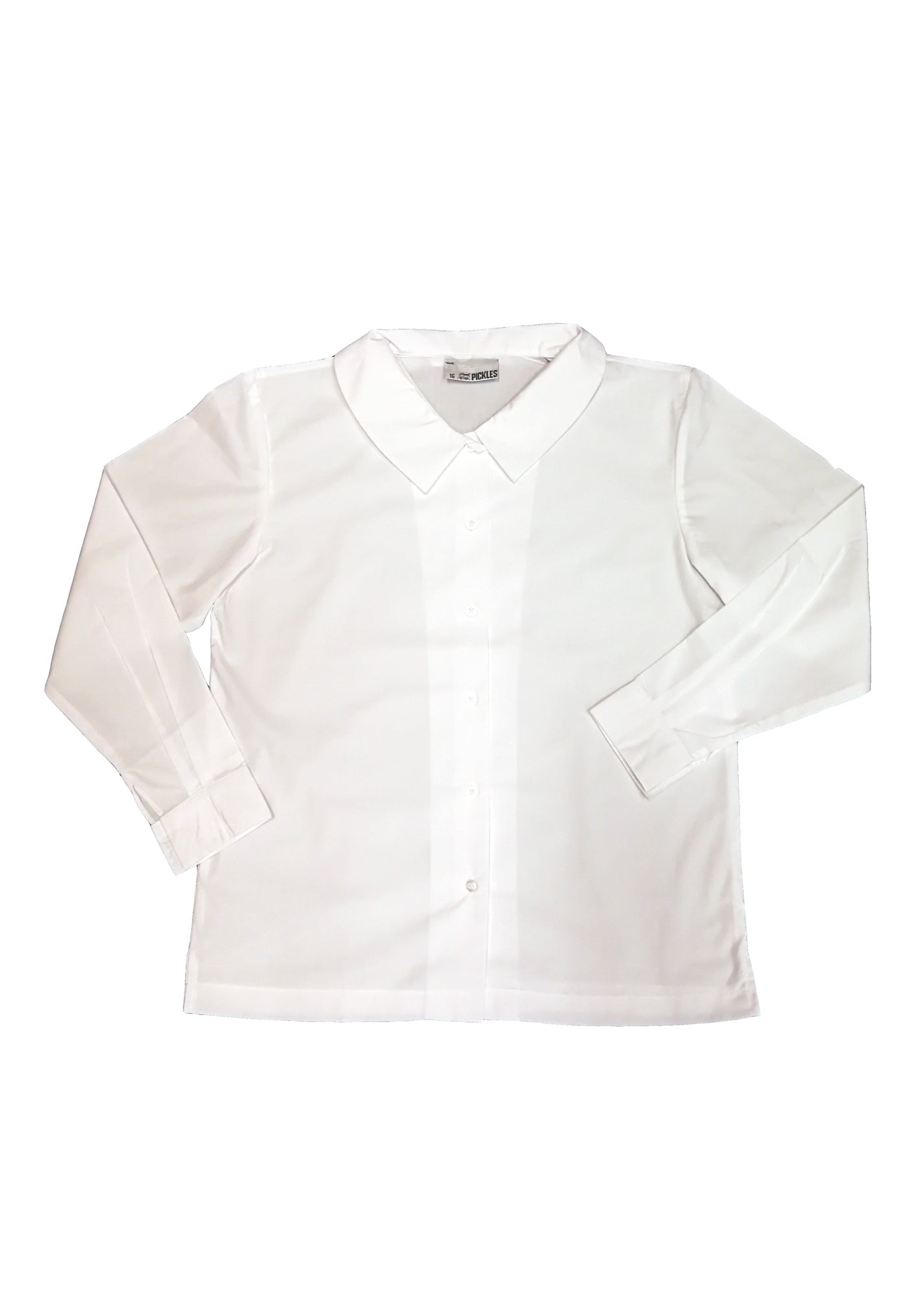 Pickles Girls Long Sleeve Pointed Collar Blouse