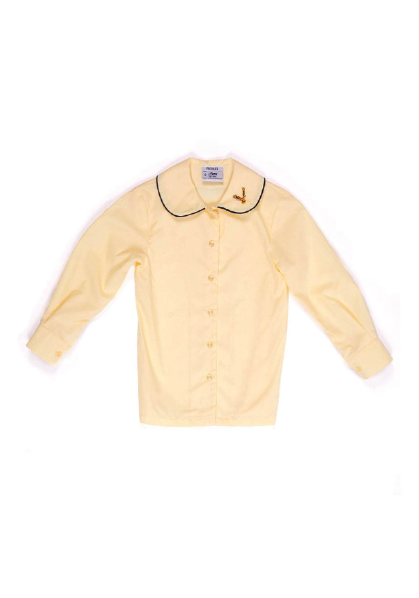 John Colet Junior Long Sleeve Tuck In Blouse Lemon