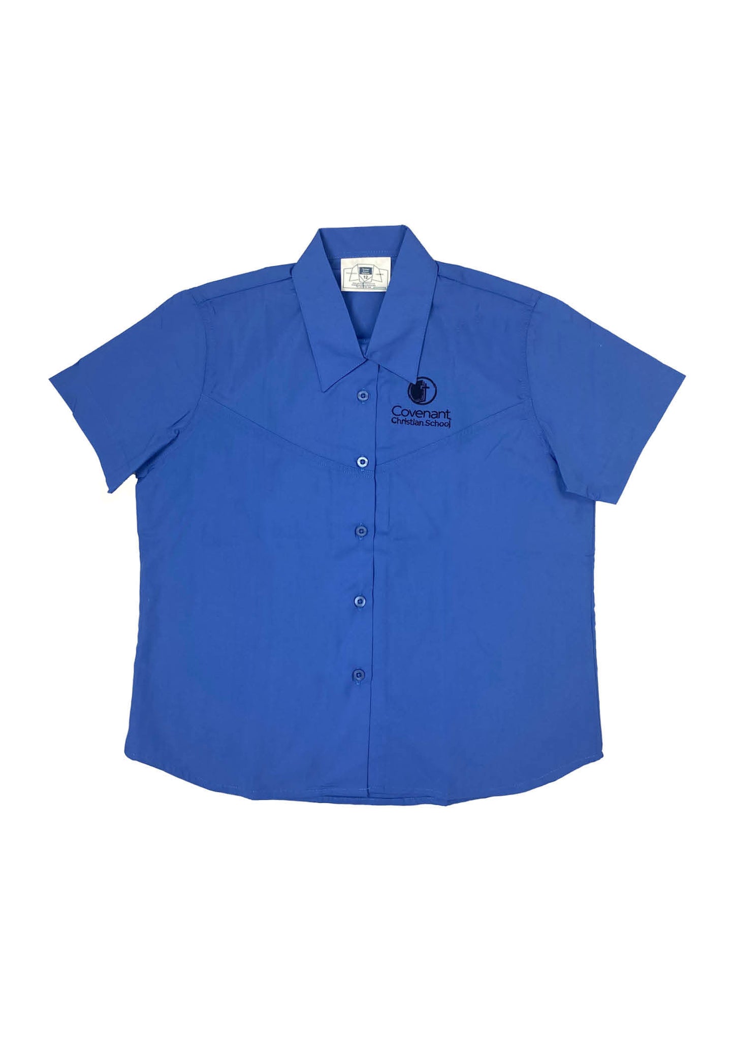 Covenant Christian Girls Short Sleeve Shirt Blue