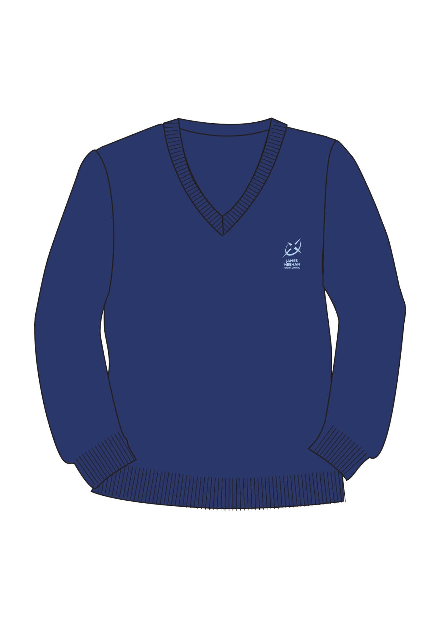 James Meehan V-Neck Fleece Sweatshirt - Ink Navy