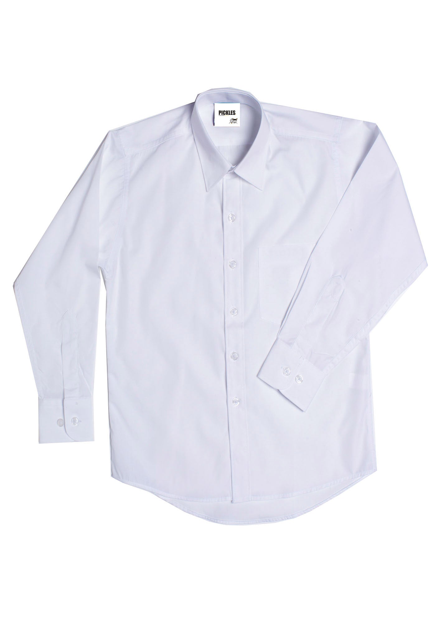 Pickles Boys Long Sleeve Tie Collar Shirt
