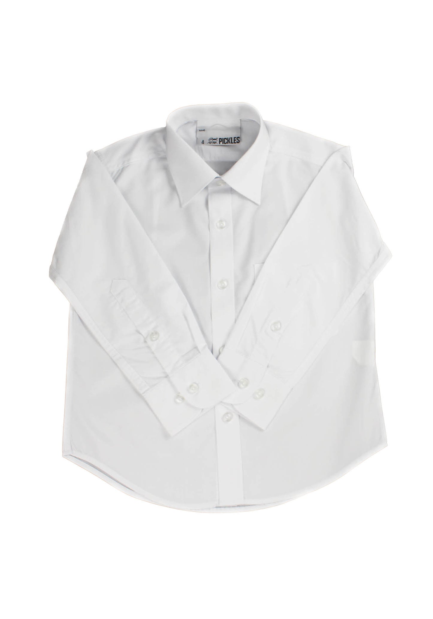Pickles Girls Long Sleeve Tie Collar Blouse