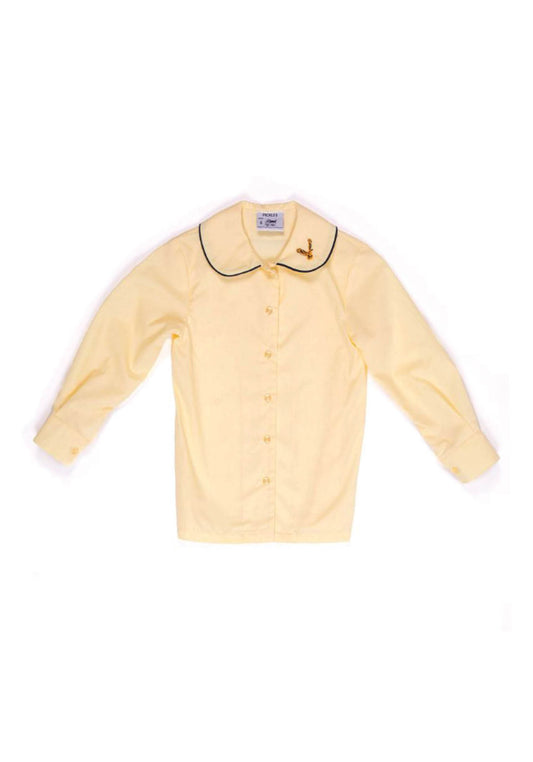 John Colet Junior Long Sleeve Tuck In Blouse Lemon