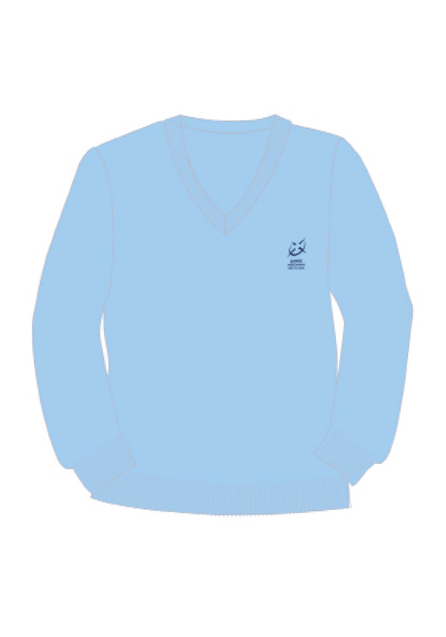 James Meehan V-Neck Fleece Sweatshirt - Sky Blue