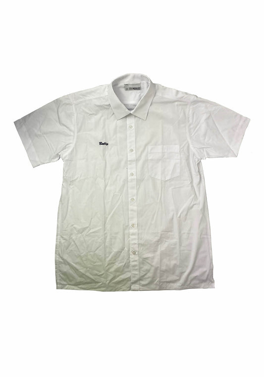 Balgowlah Boys Tie Collar Short Sleeve Shirt White